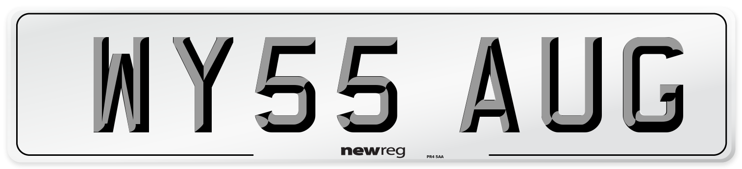 WY55 AUG Number Plate from New Reg